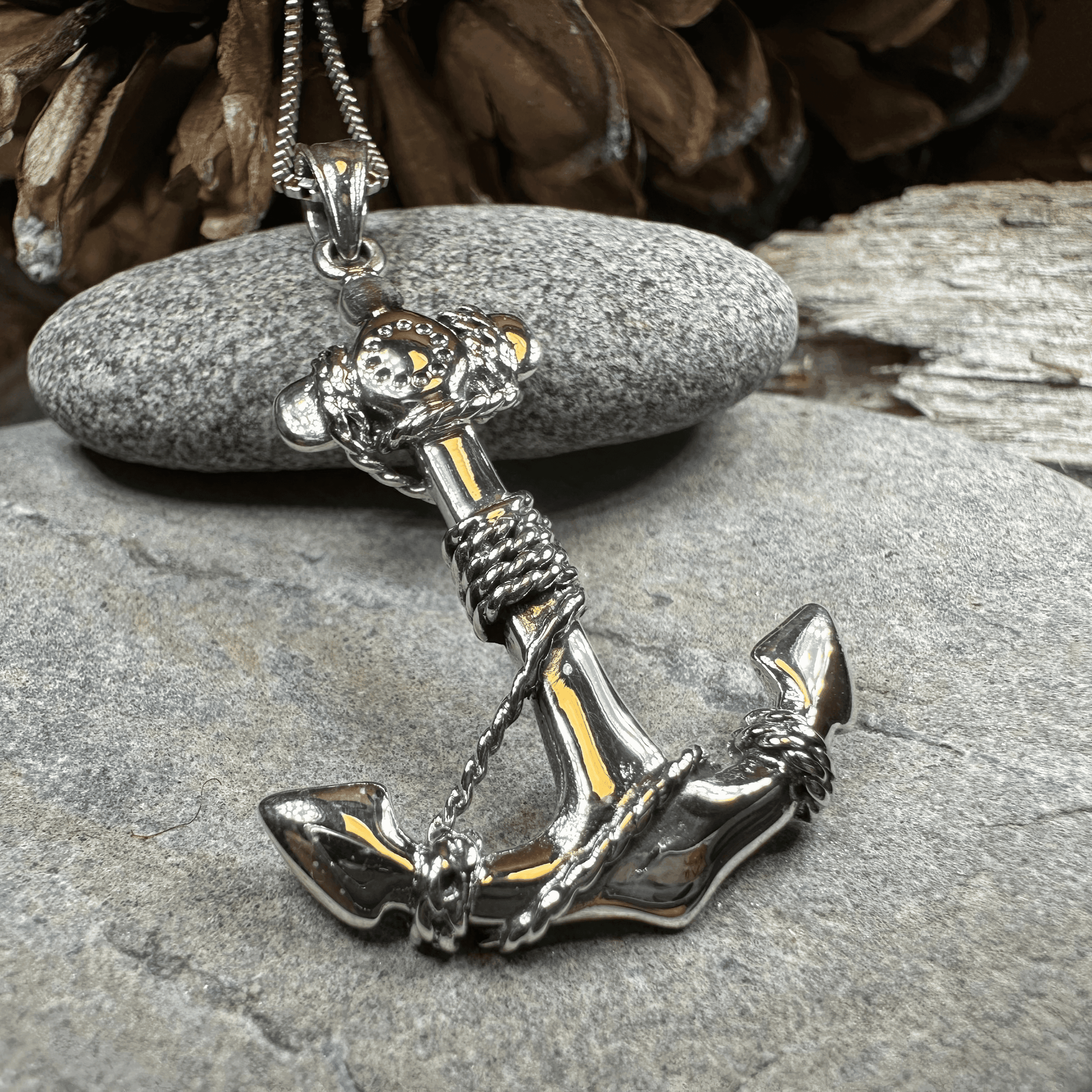 Harbor Bound Anchor Necklace - 