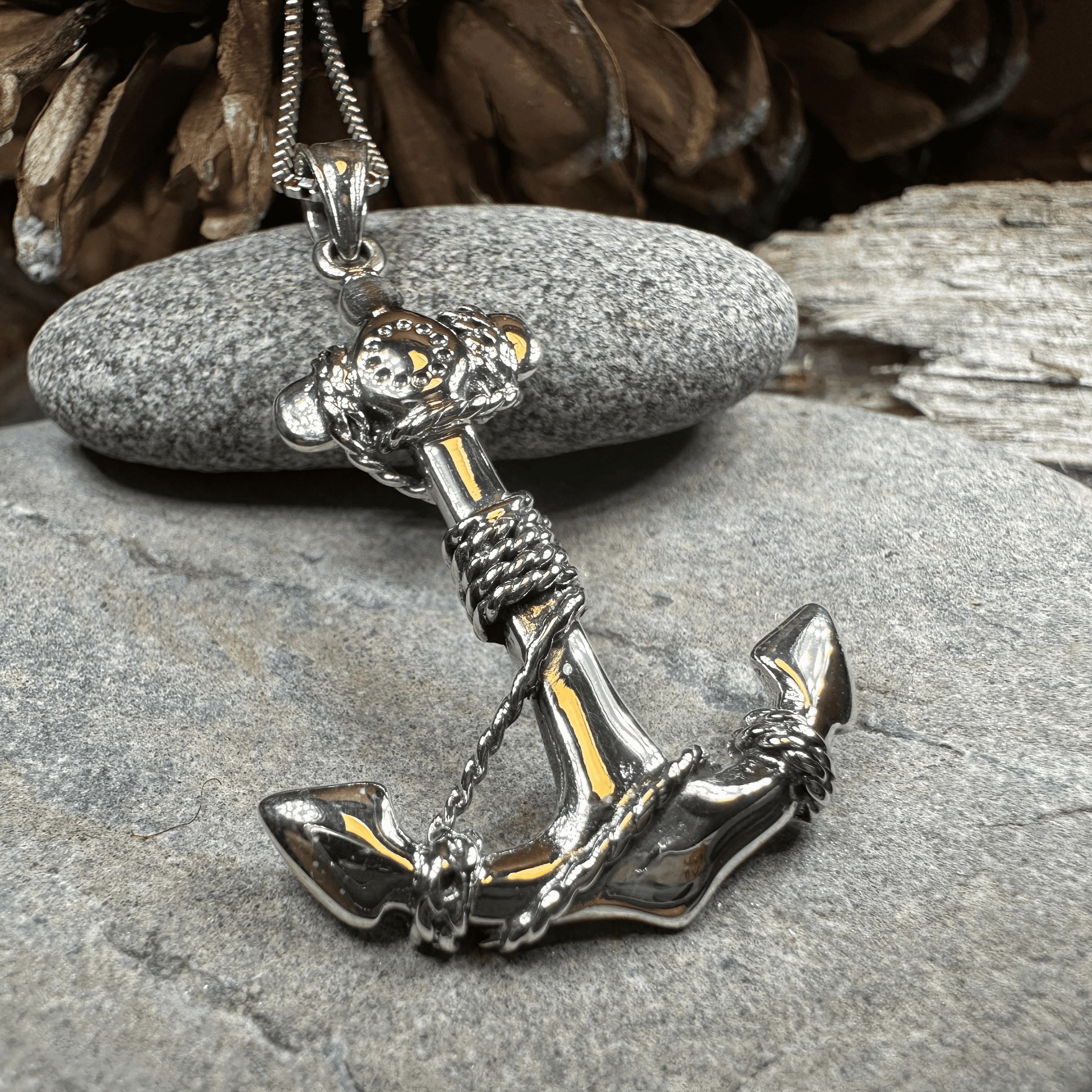 Harbor Bound Anchor Necklace - 