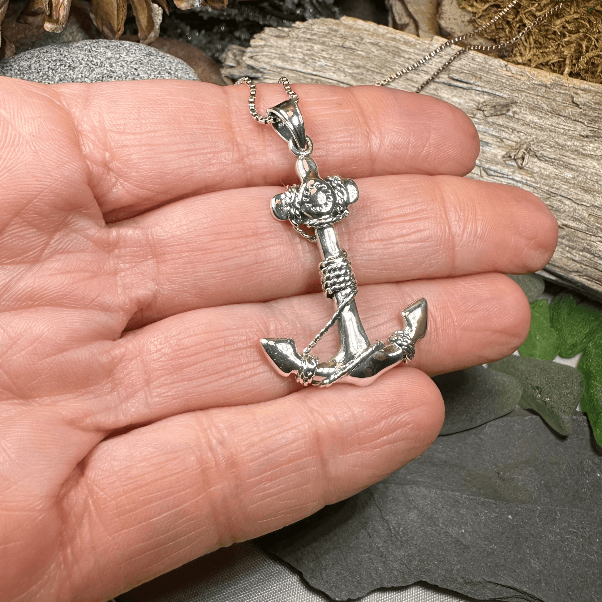 Harbor Bound Anchor Necklace - 