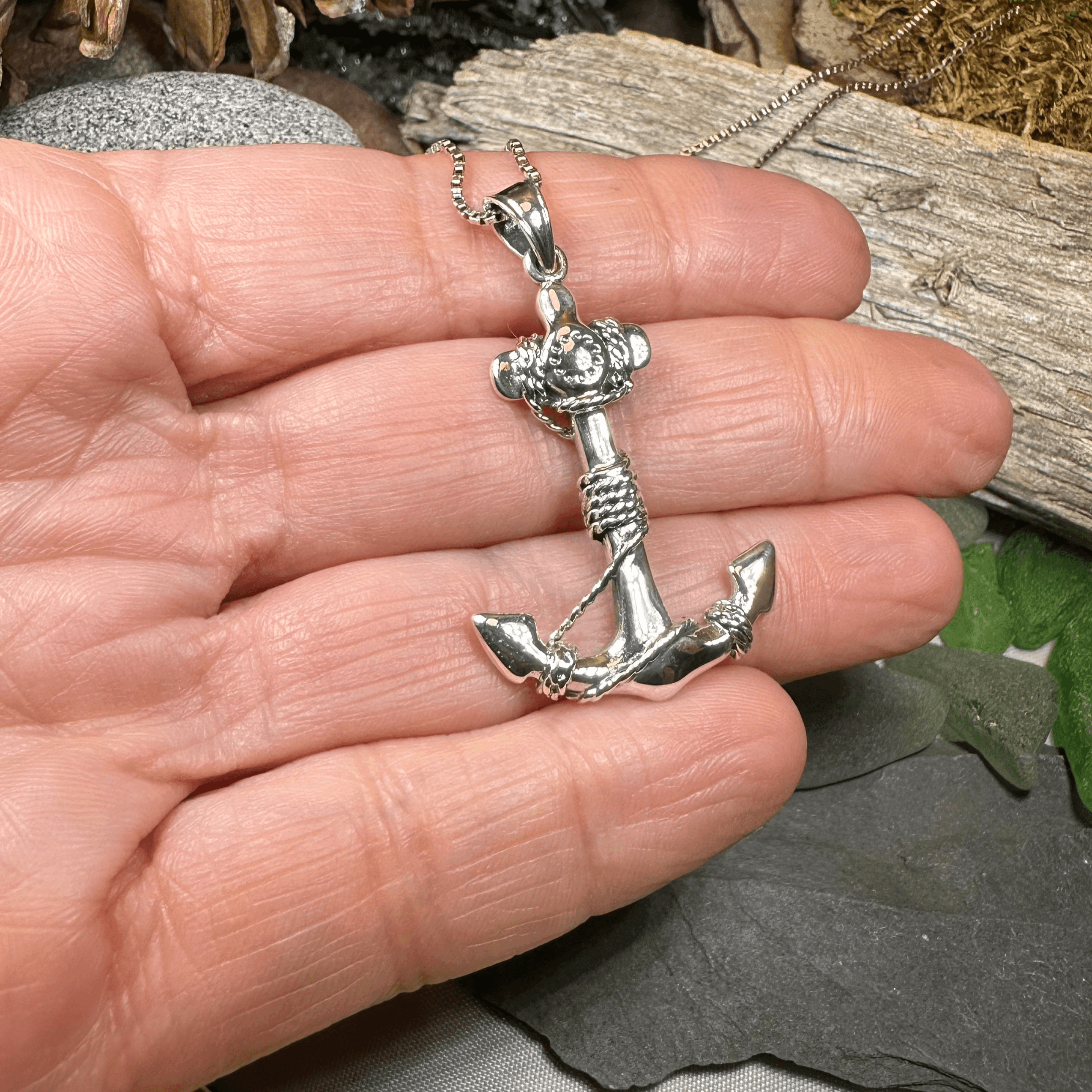 Harbor Bound Anchor Necklace - 