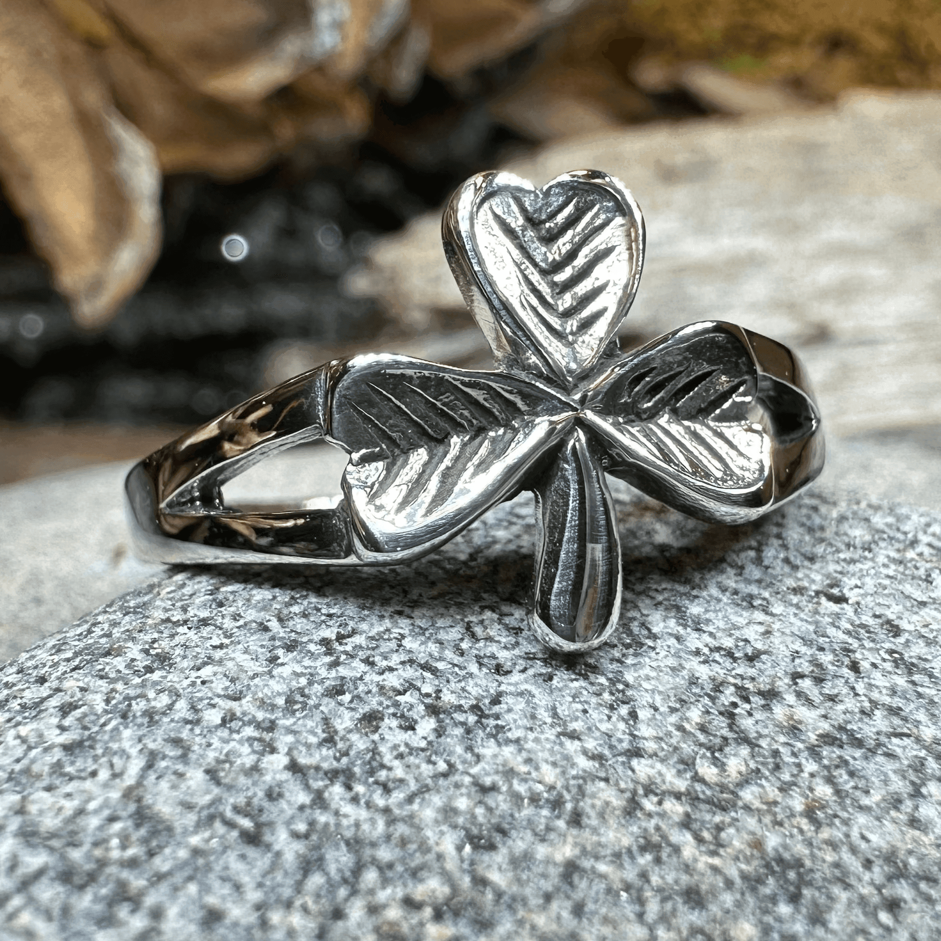 Sláinte Shamrock Celtic Ring - 5