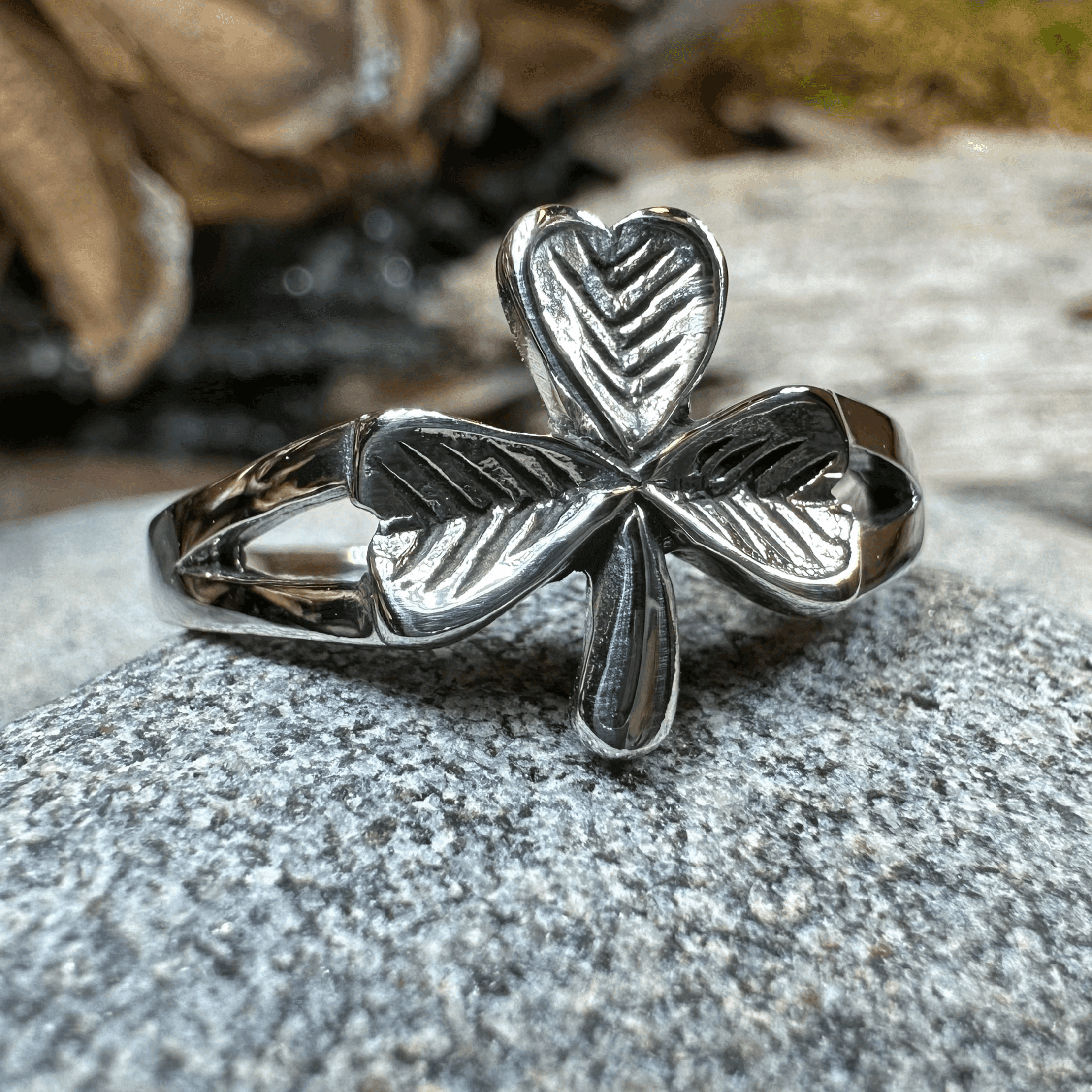Sláinte Shamrock Celtic Ring - 5
