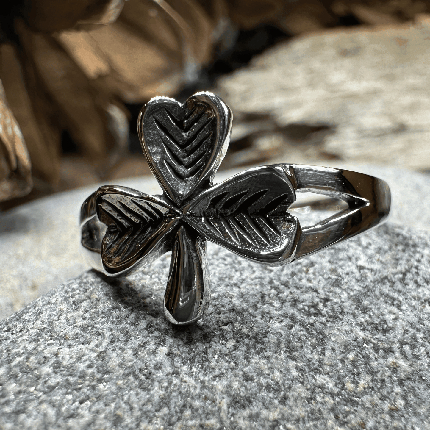 Sláinte Shamrock Celtic Ring - 5