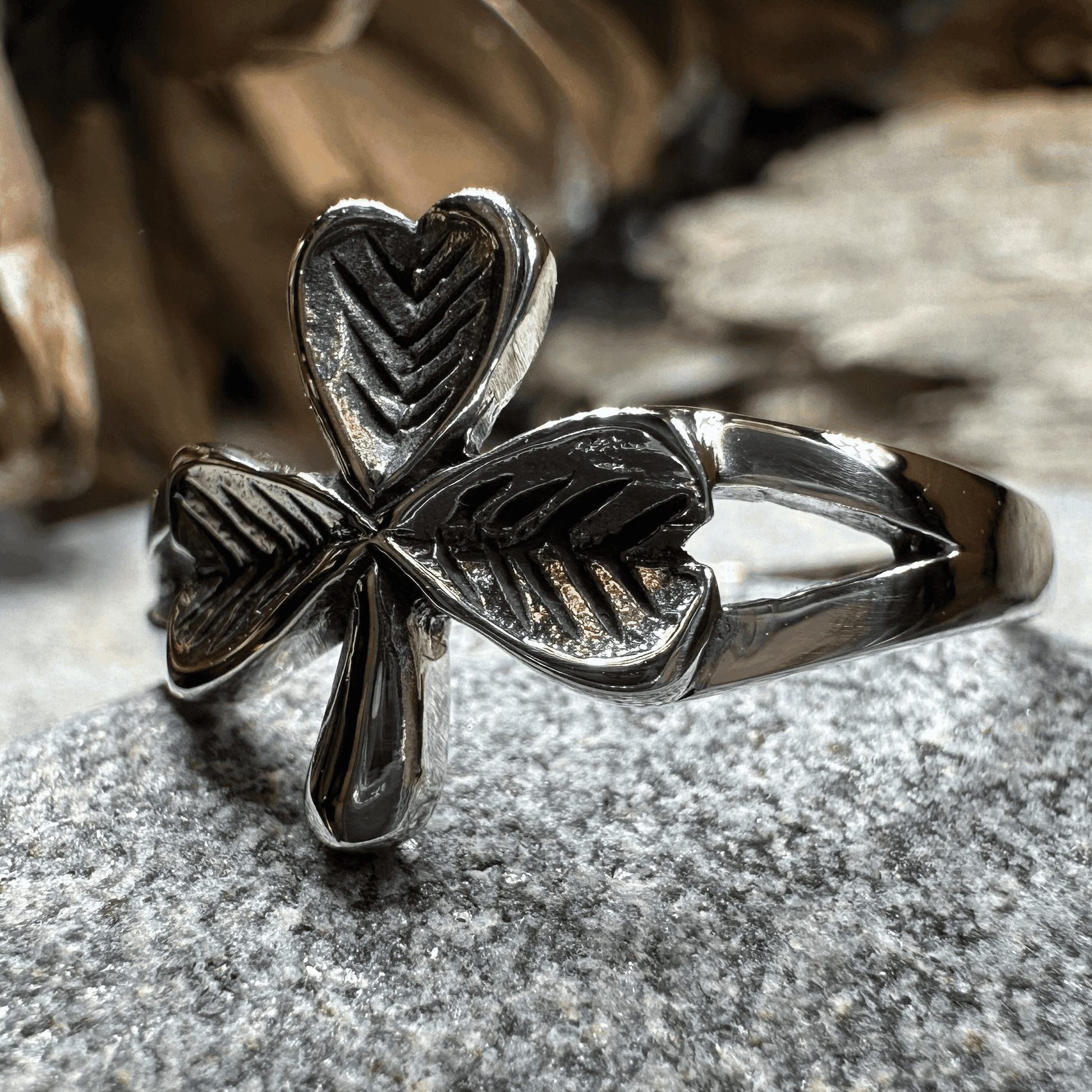 Sláinte Shamrock Celtic Ring - 5