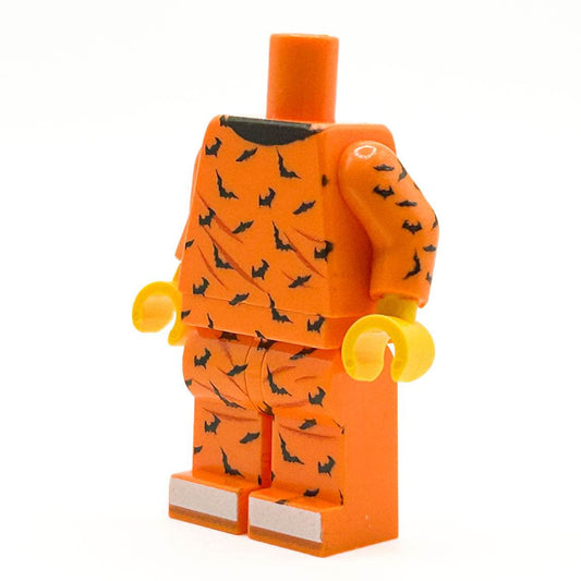 Halloween Bat PJs Minifig Body - B3 Customs - 