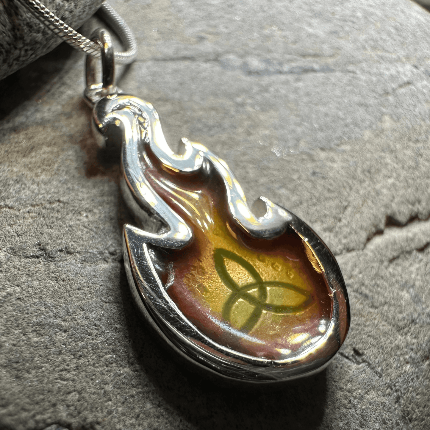 Mystical Celtic Flame Necklace - 18 / Flame Yellow