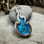 Mystical Celtic Flame Necklace - 18 / Blue