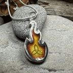 Mystical Celtic Flame Necklace - 18 / Blue