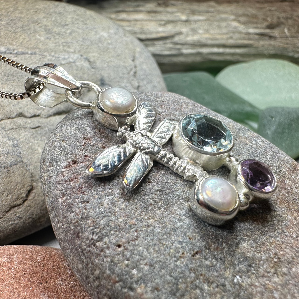 Morning Mist Dragonfly Necklace