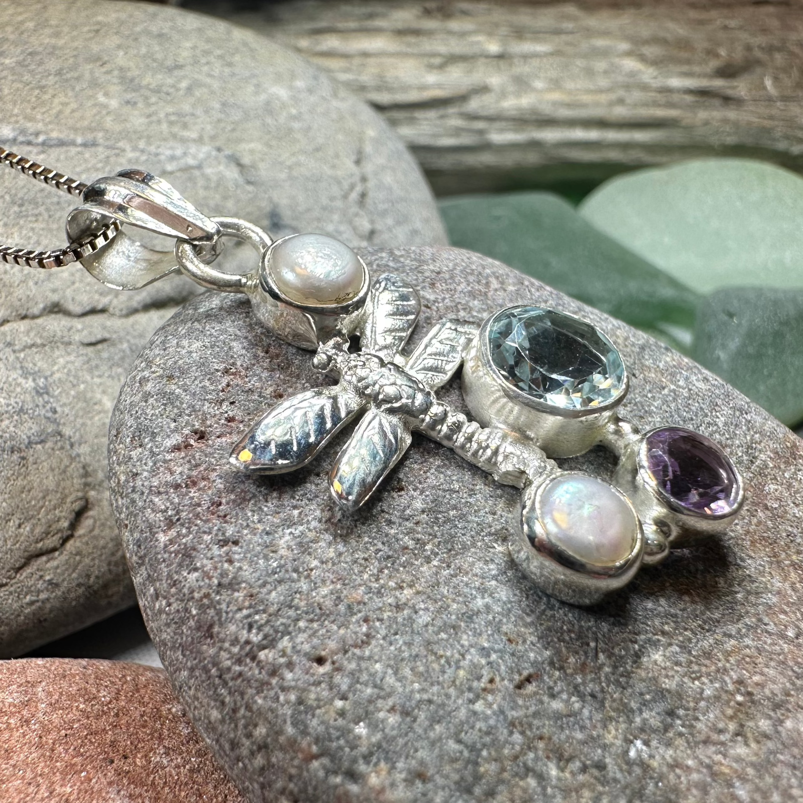 Morning Mist Dragonfly Necklace