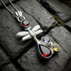 Morning Mist Dragonfly Necklace