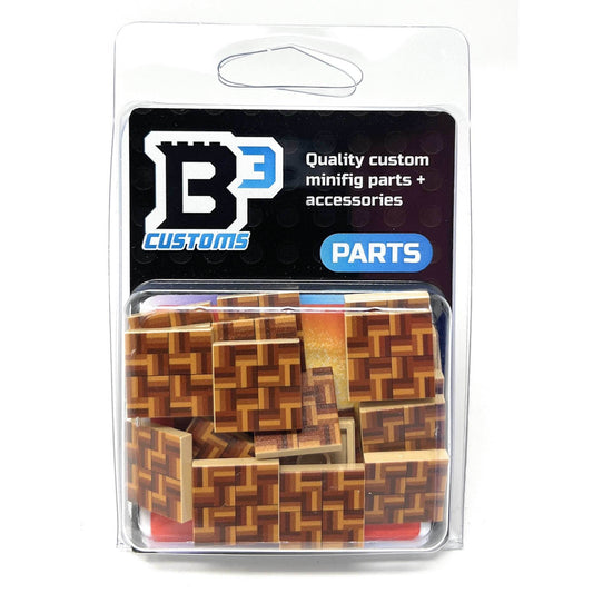 Parquet Flooring (Pack of 20) - B3 Customs Printed 2x2 Tiles - 