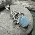 Carrie Crab Aquamarine Necklace - 18
