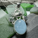 Carrie Crab Aquamarine Necklace - 18