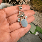 Carrie Crab Aquamarine Necklace - 18