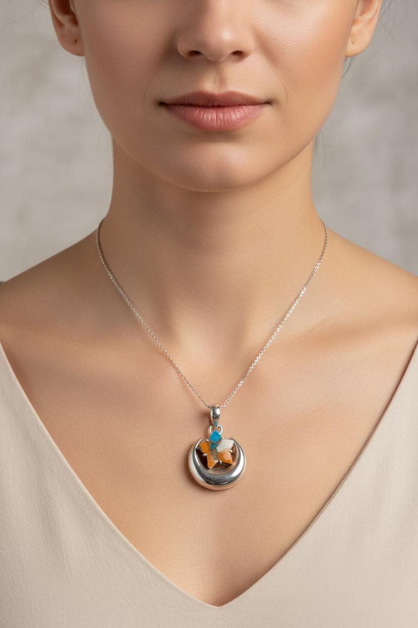 Dreamweaver Moon & Star Necklace