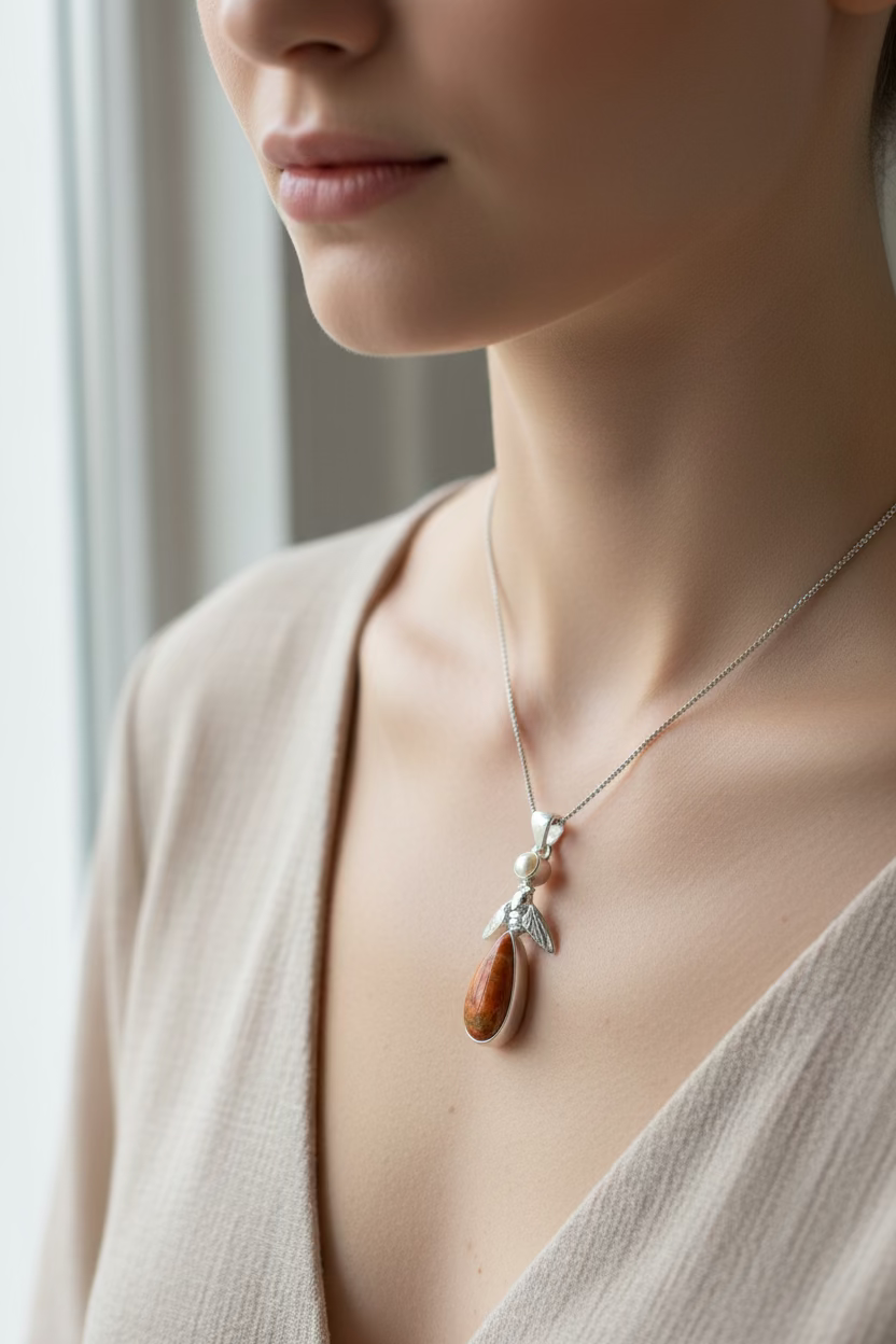 Summer Garden Bee Necklace