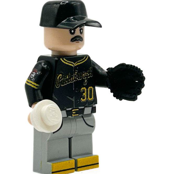 Black Baseball Glove (Left Hand) for Minifig [3D Printed] - 