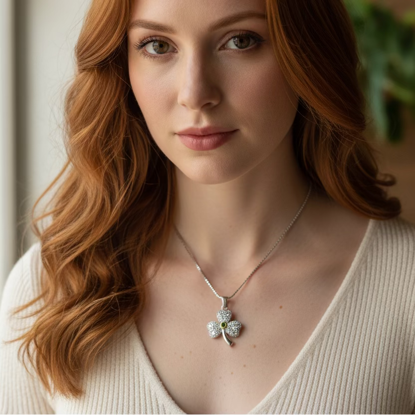 Shimmering Shamrock Necklace