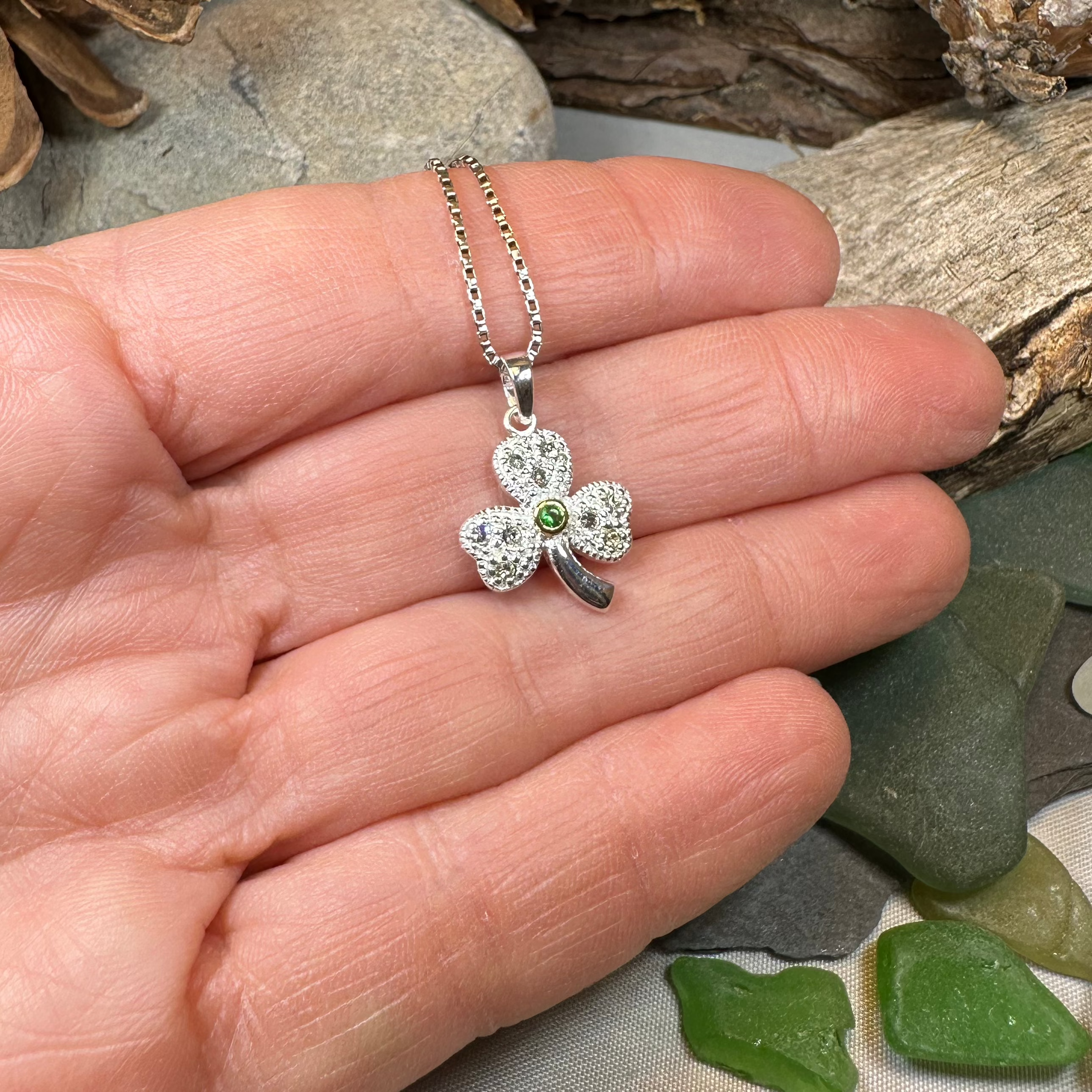 Shimmering Shamrock Necklace
