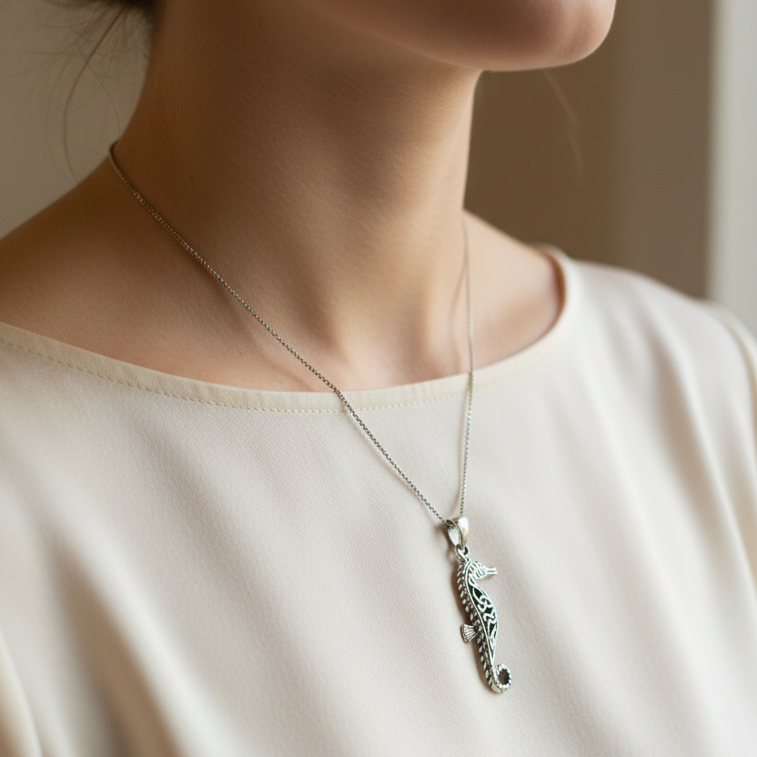 Celtic Seahorse Necklace