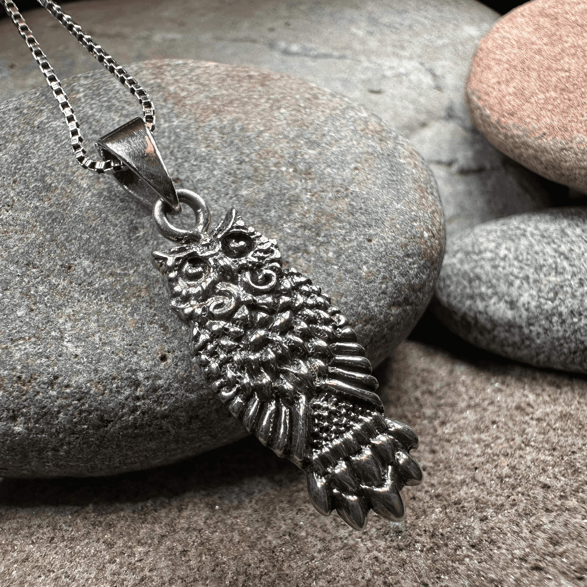 Silver Owl Necklace - 