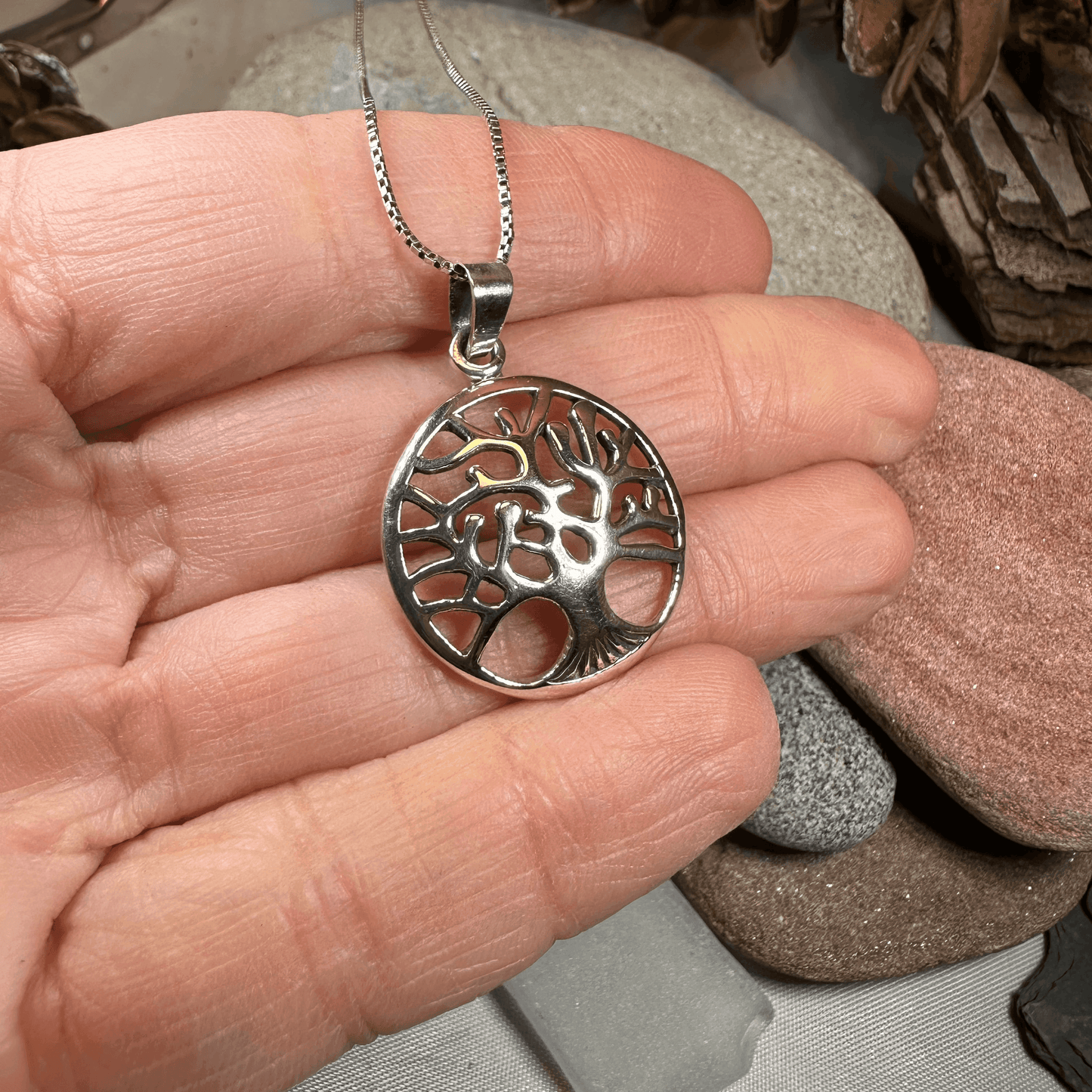 Modern Tree of Life Necklace - 18