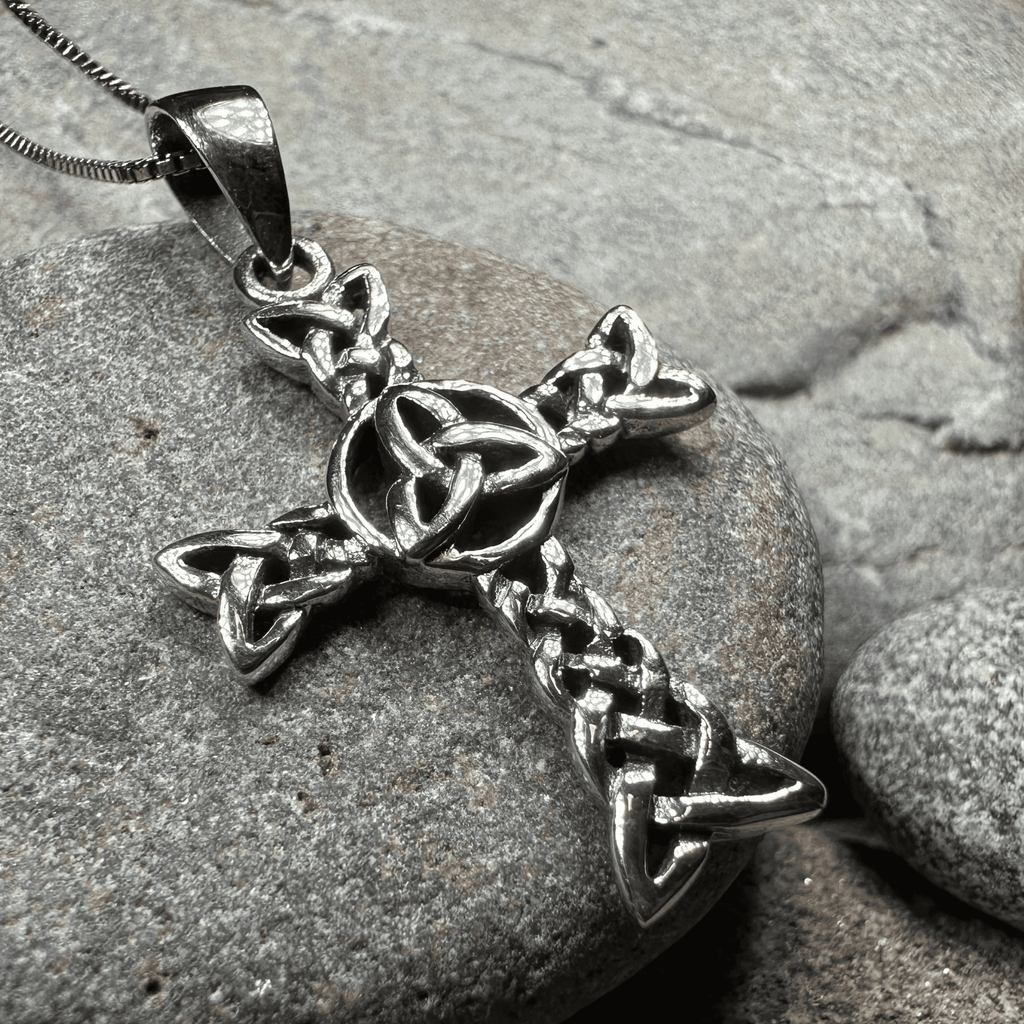 Trinity Knot Celtic Cross Necklace - 18