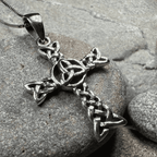Trinity Knot Celtic Cross Necklace - 18