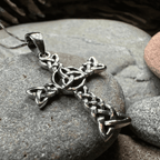 Trinity Knot Celtic Cross Necklace - 18