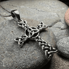 Trinity Knot Celtic Cross Necklace - 18
