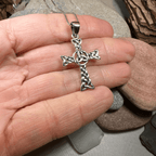 Trinity Knot Celtic Cross Necklace - 18