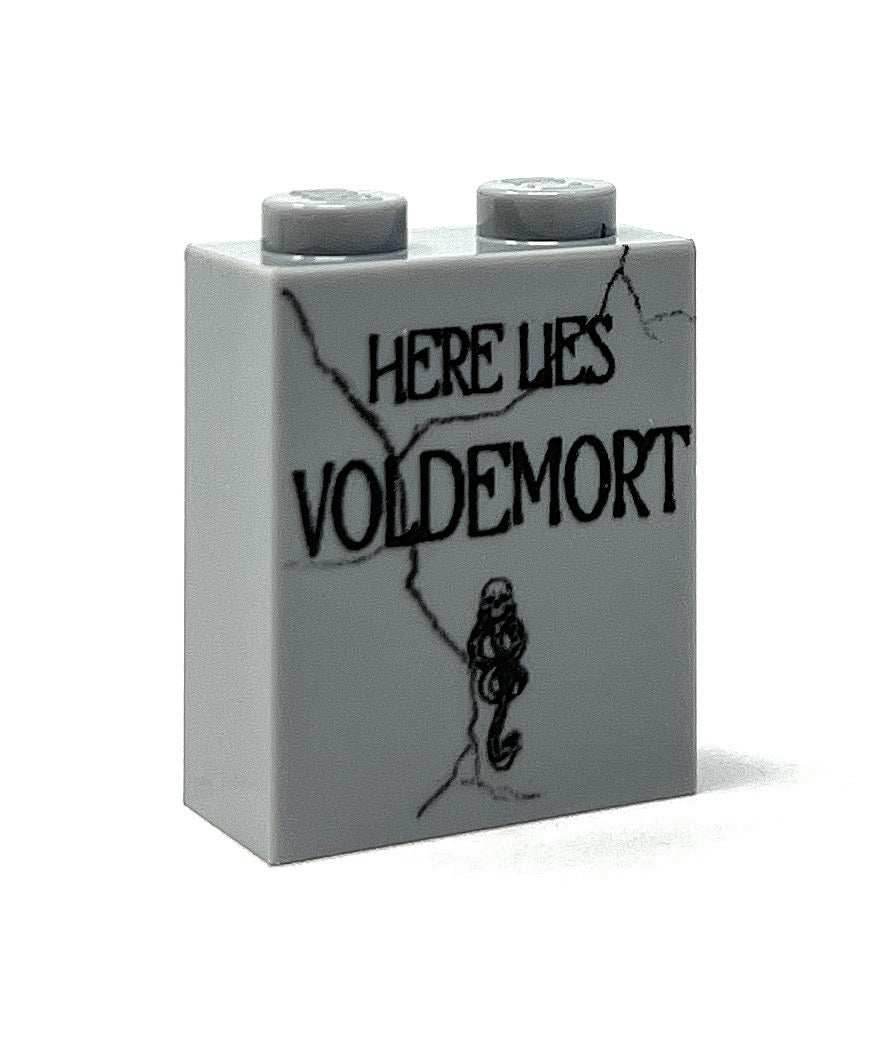 Voldemort Tombstone (Halloween) (1x2x2 Brick) - B3 Customs - 