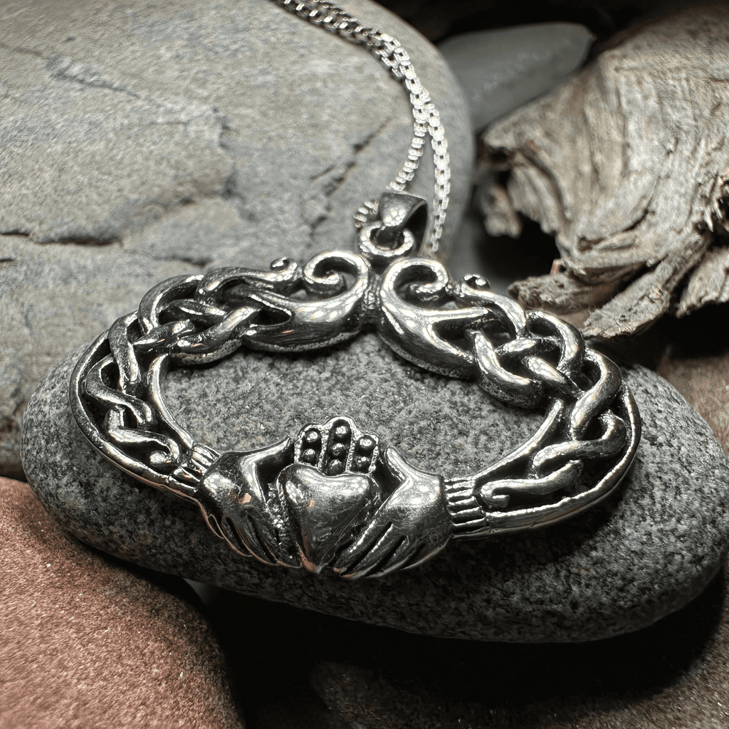 Claddagh Celtic Lace Necklace - 18
