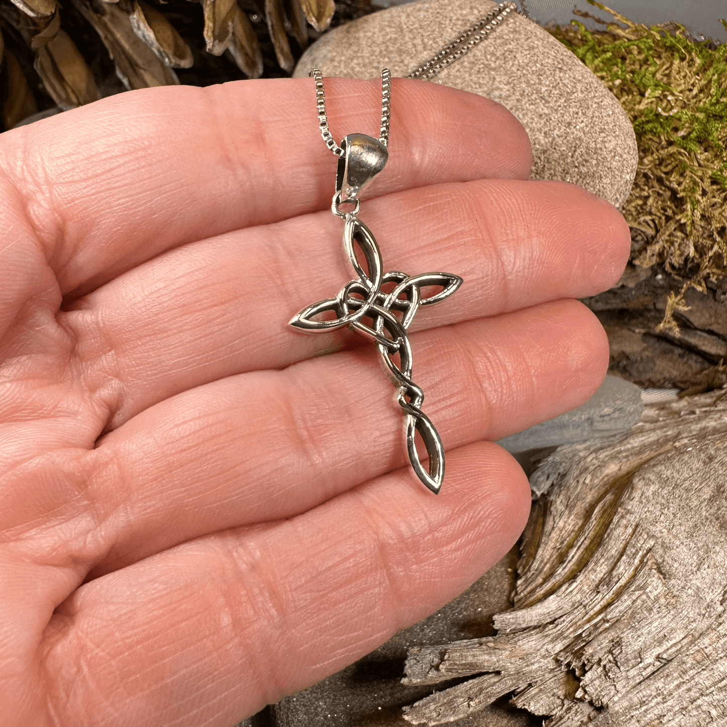 Pure Love Celtic Cross Necklace - 18