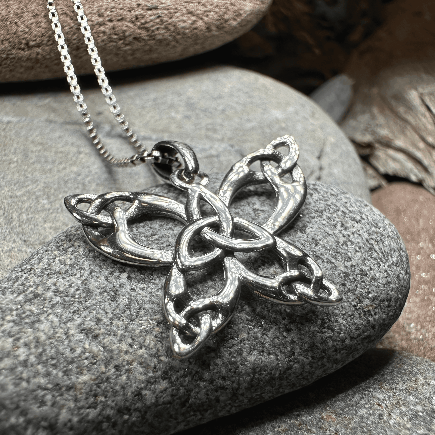 Trinity Knot Butterfly Necklace - 18
