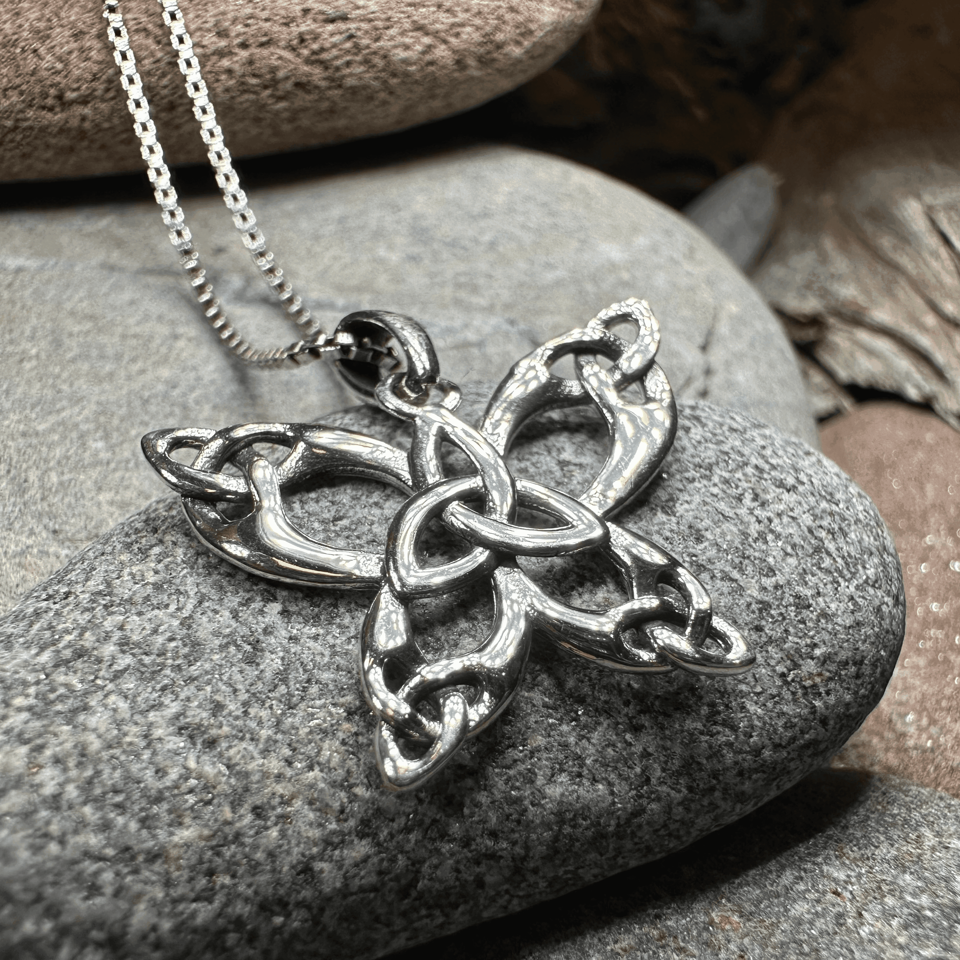 Trinity Knot Butterfly Necklace - 18