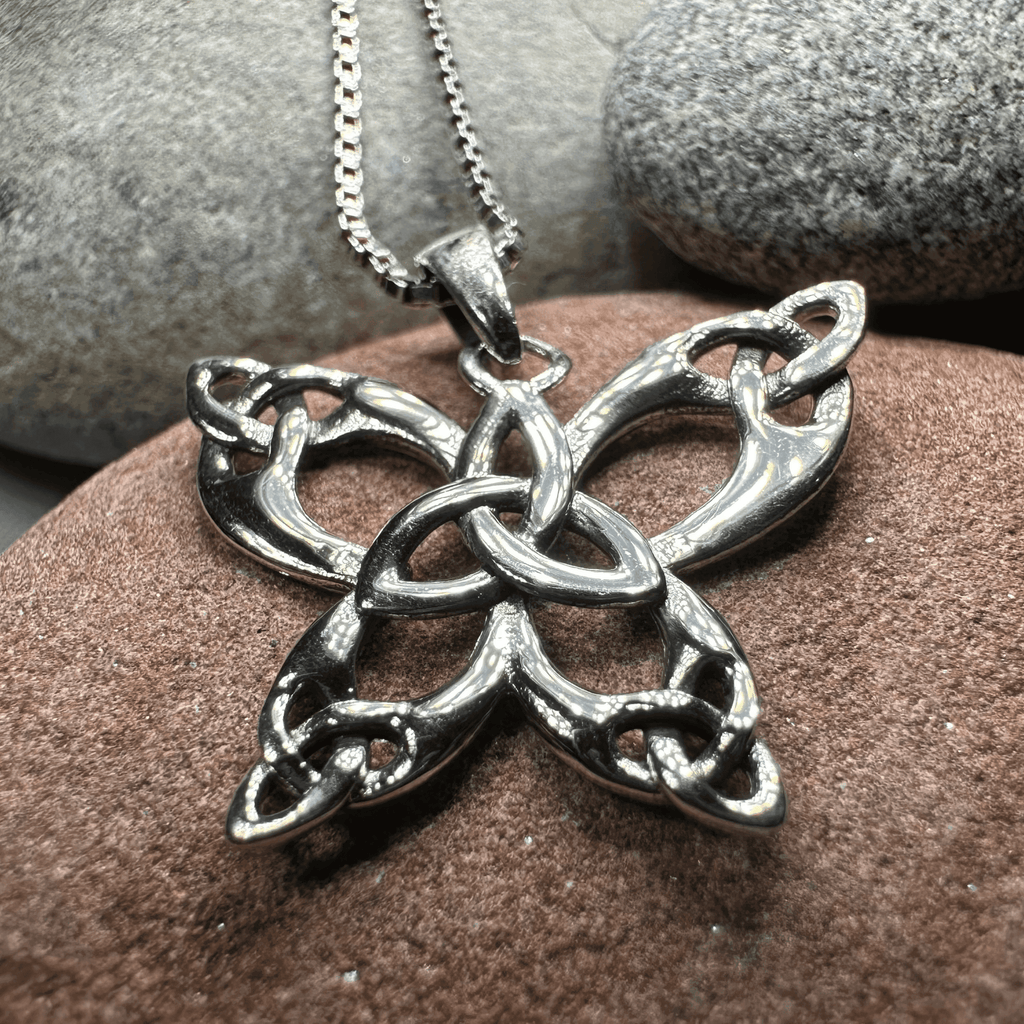 Trinity Knot Butterfly Necklace - 18