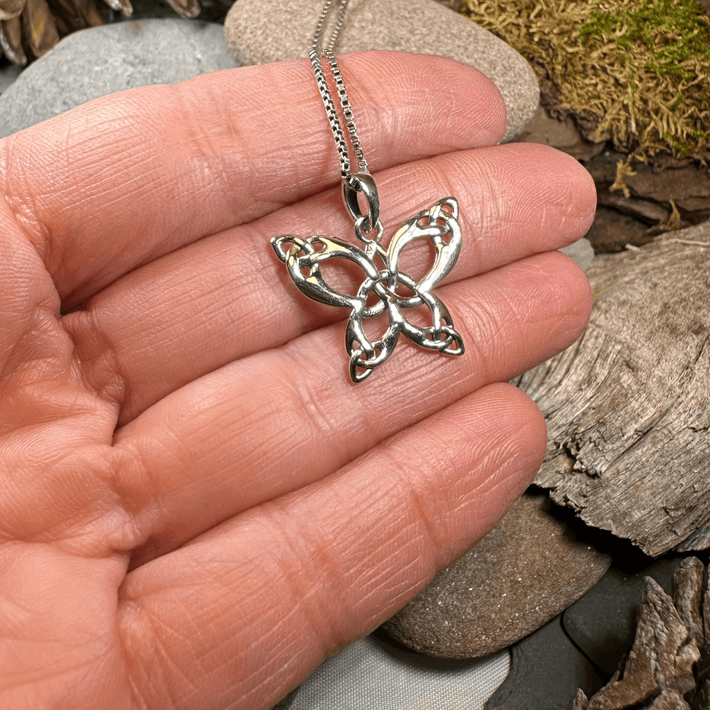 Trinity Knot Butterfly Necklace - 18