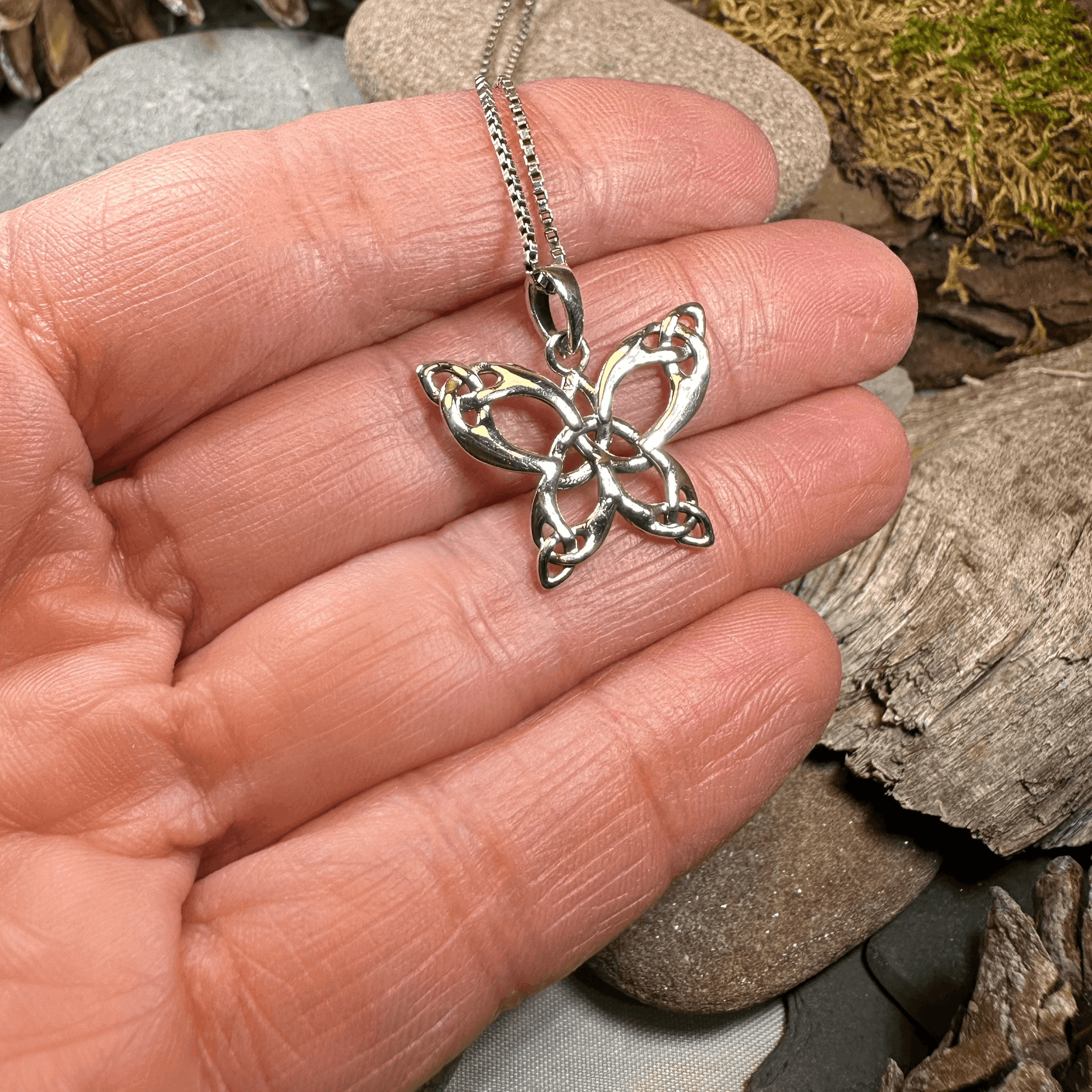 Trinity Knot Butterfly Necklace - 18