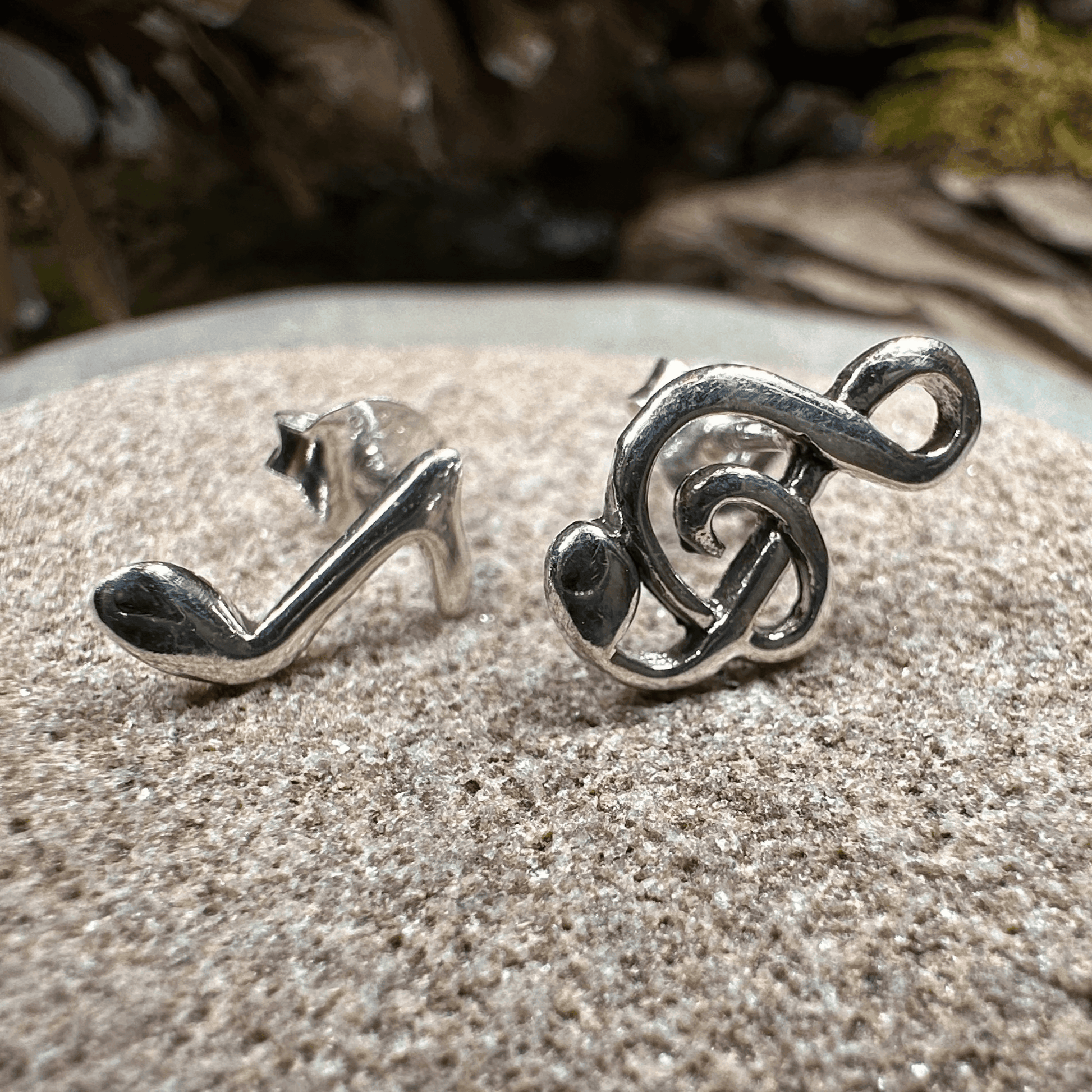 Music Note Stud Earrings - 