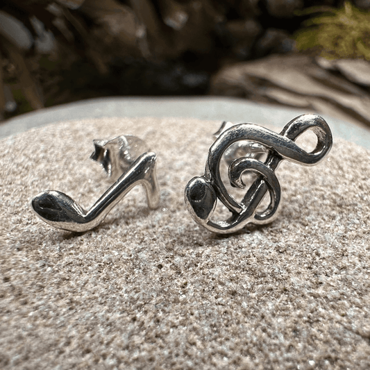 Music Note Stud Earrings - 