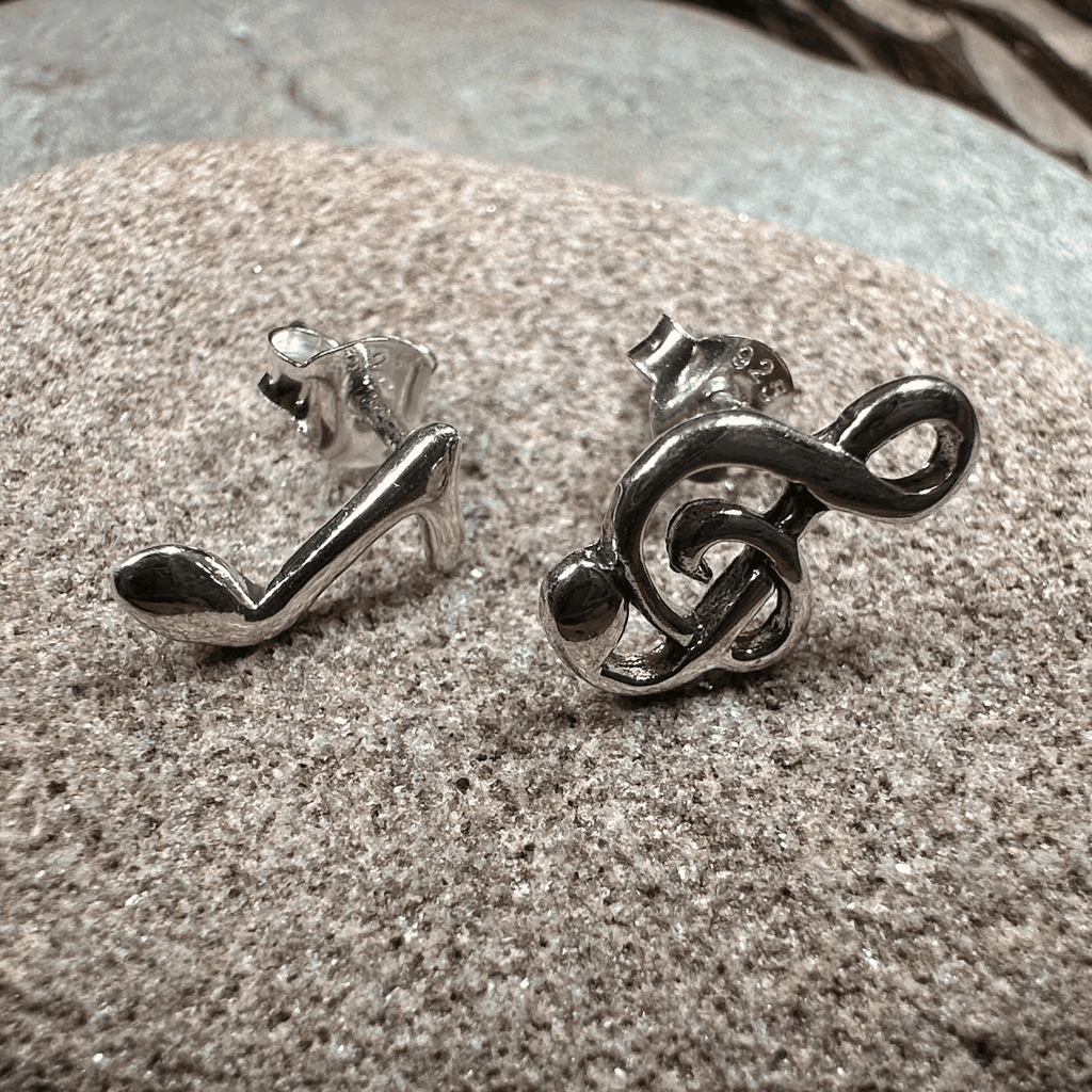 Music Note Stud Earrings - 
