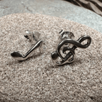 Music Note Stud Earrings - 