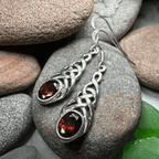 Ciara Celtic Knot Earrings - Emerald Green