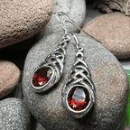 Ciara Celtic Knot Earrings - Emerald Green