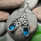Ciara Celtic Knot Earrings - Emerald Green
