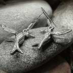 Realistic Hummingbird Earrings - 