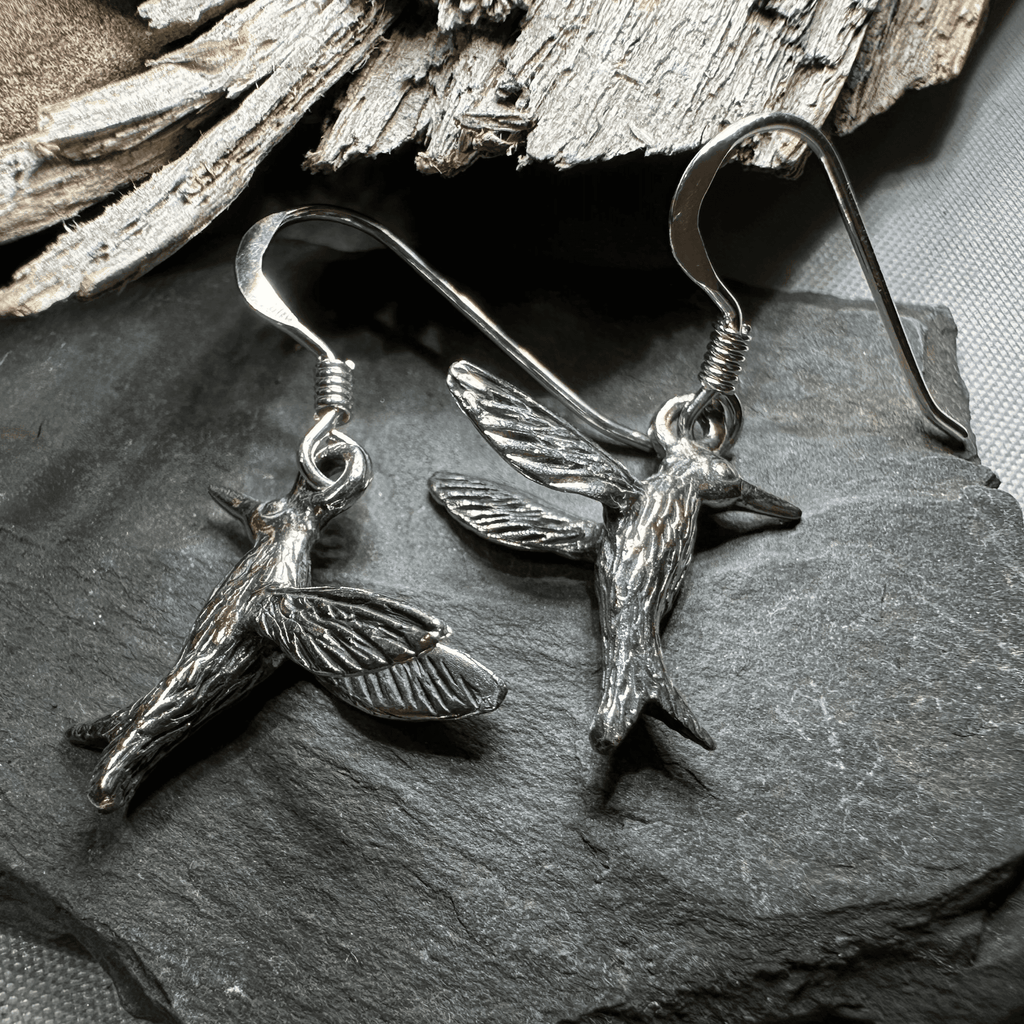 Realistic Hummingbird Earrings - 