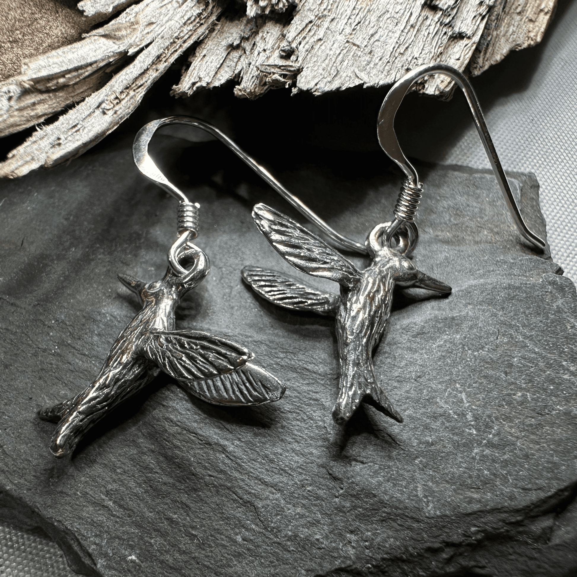 Realistic Hummingbird Earrings - 